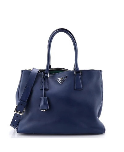 Pre-Owned Prada Medium Galleria Double Zip Tote Leather
