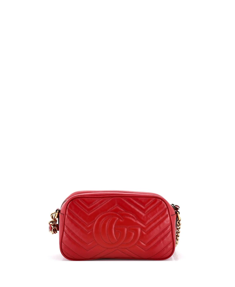 Pre-Owned Gucci Small Gg Marmont Shoulder Bag Matelasse Leather