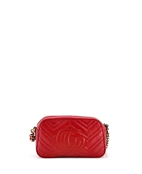 Pre-Owned Gucci Small Gg Marmont Shoulder Bag Matelasse Leather