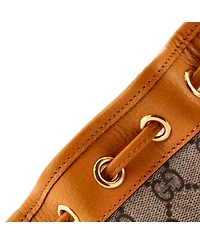 Pre-Owned Gucci Mini x Exo-kai Ophidia Bucket Bag Printed Gg Coated Canvas