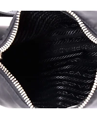 Pre-Owned Prada Mini Re-Edition 2005 Hobo Tessuto with Saffiano Leather