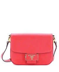 Pre-Owned Prada Small Embleme Flap Bag Saffiano Leather