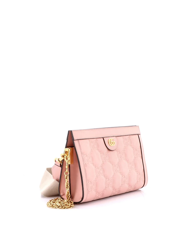 Pre-Owned Gucci Small Gg Shoulder Bag Gg Matelasse Leather