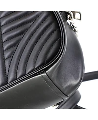 Pre-Owned Prada Small Dome Crossbody Bag Diagramme Quilted Leather