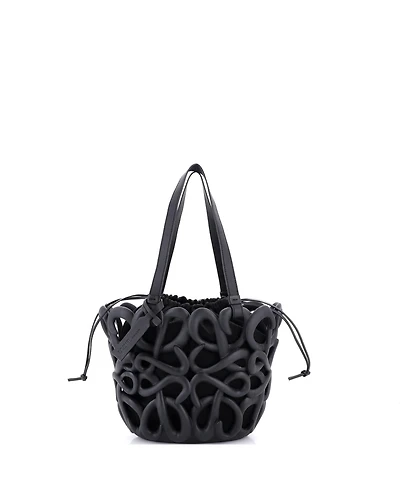 Pre-Owned Loewe Small Inflated Anagram Cut Out Basket Tote Rubber and Leather