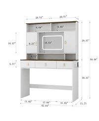 Rainsken Farmhouse Makeup Vanity Desk