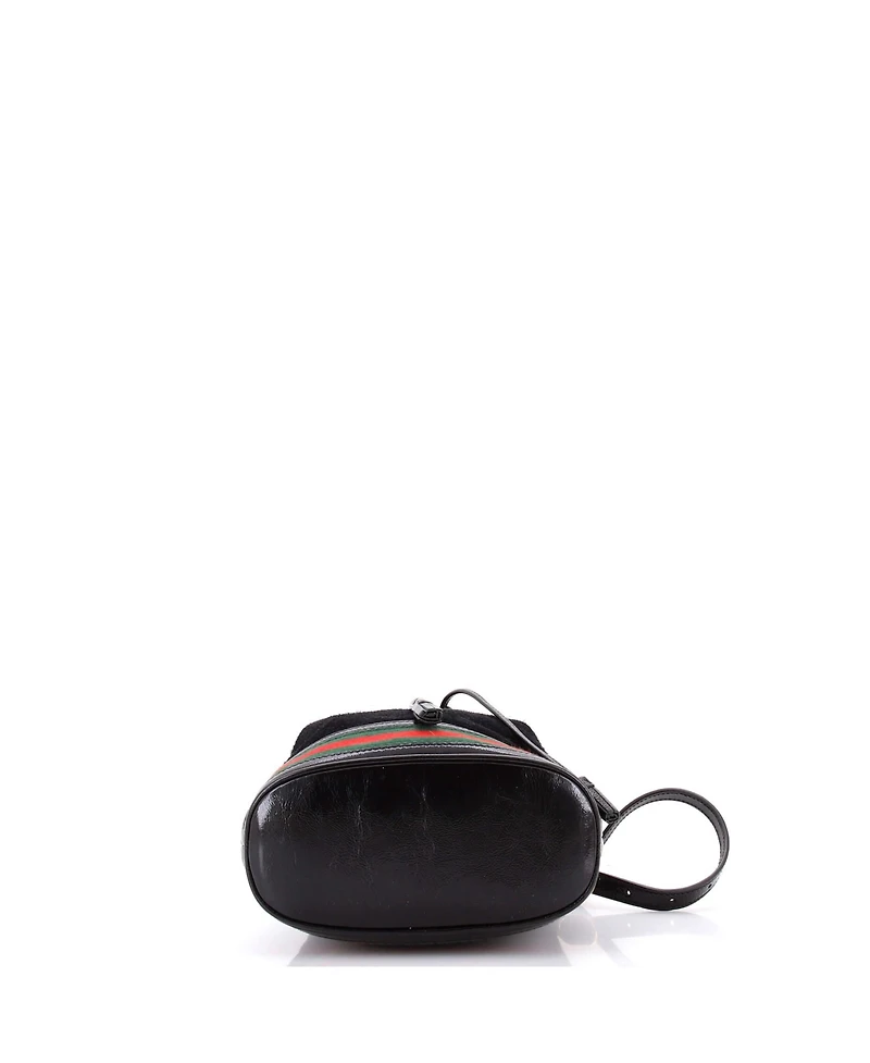 Pre-Owned Gucci Small Ophidia Bucket Bag Suede