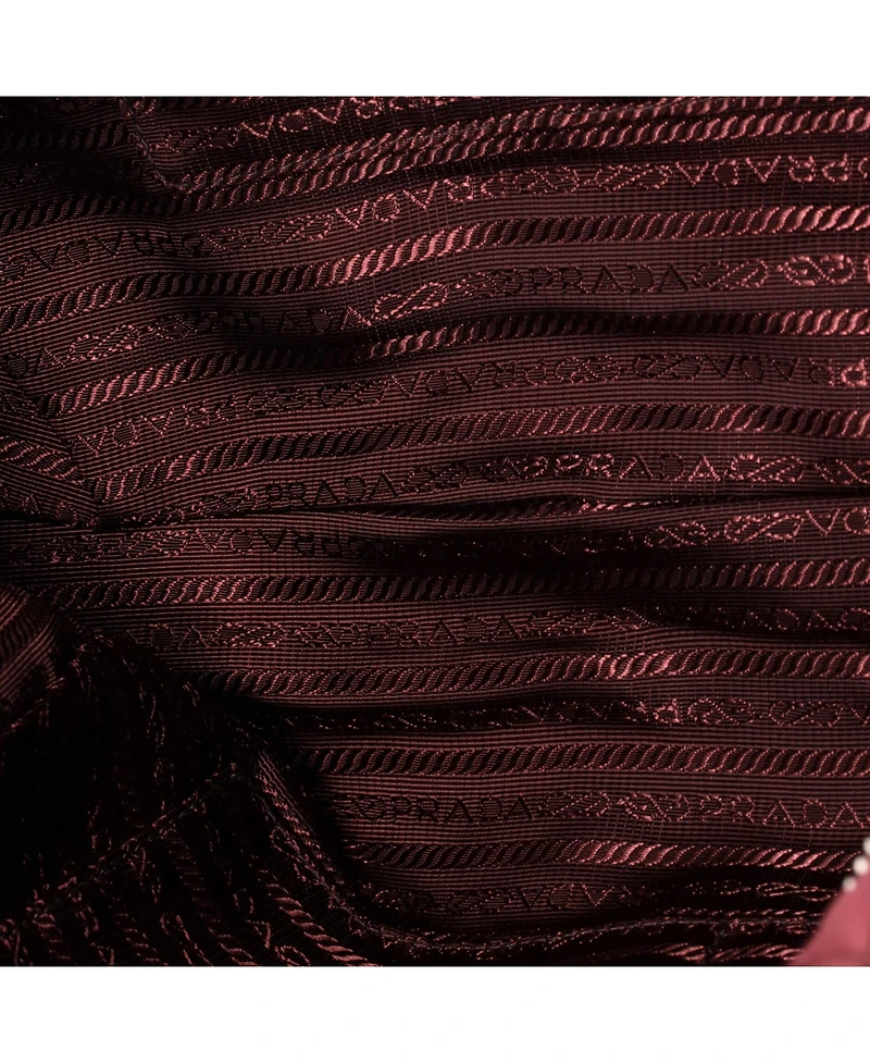 Pre-Owned Prada Medium Chain Shoulder Bag Quilted Tessuto