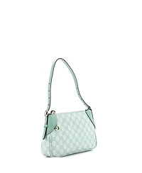 Pre-Owned Gucci Small Emblem Shoulder Bag Gg Coated Canvas with Leather