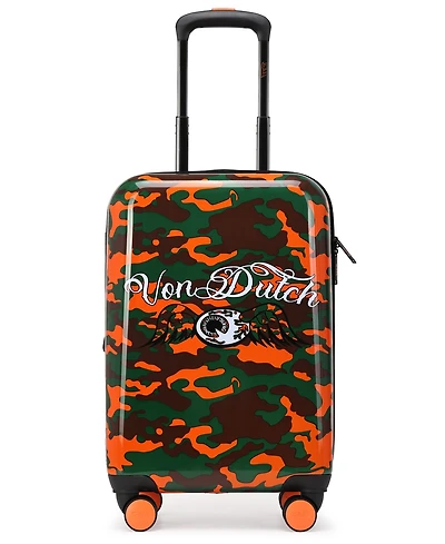Von Dutch Camo Small Expandable Hardside Carry-On Spinner Suitcase