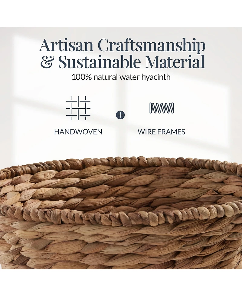 Best Choice Products Easter Basket, Small Woven Basket for Kids w/ Collapsible Handle, Tapered Shape