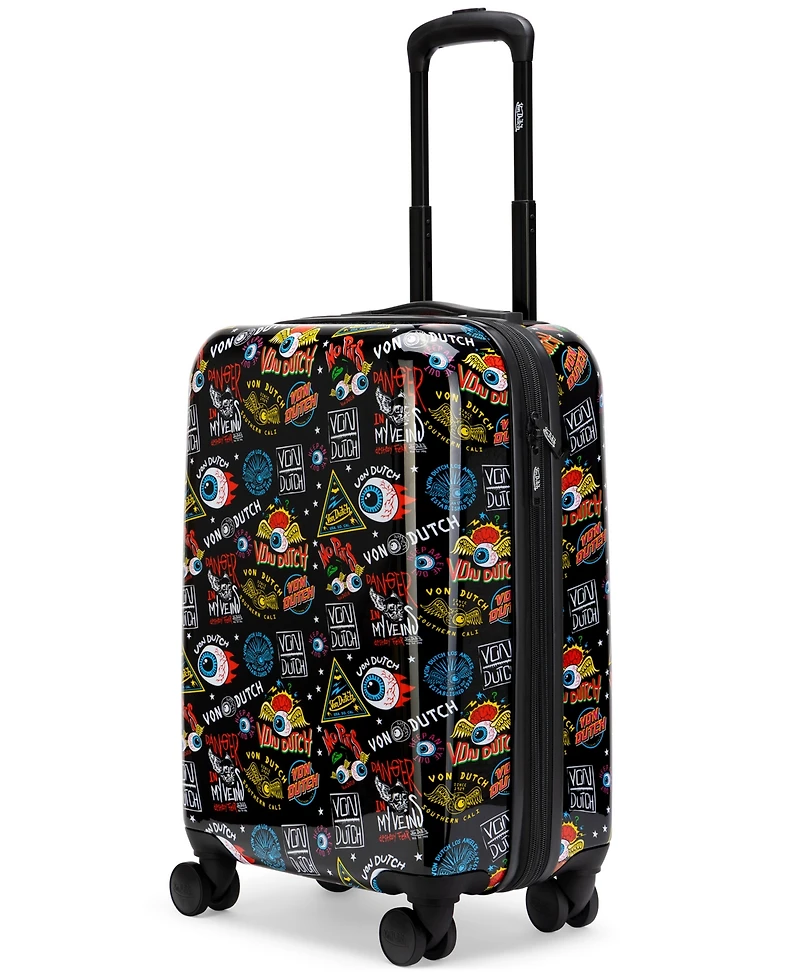 Von Dutch Jax Small Expandable Hardside Carry-On Spinner Suitcase