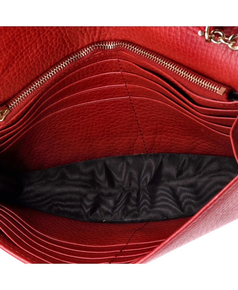 Pre-Owned Gucci Interlocking Wallet on Chain Leather