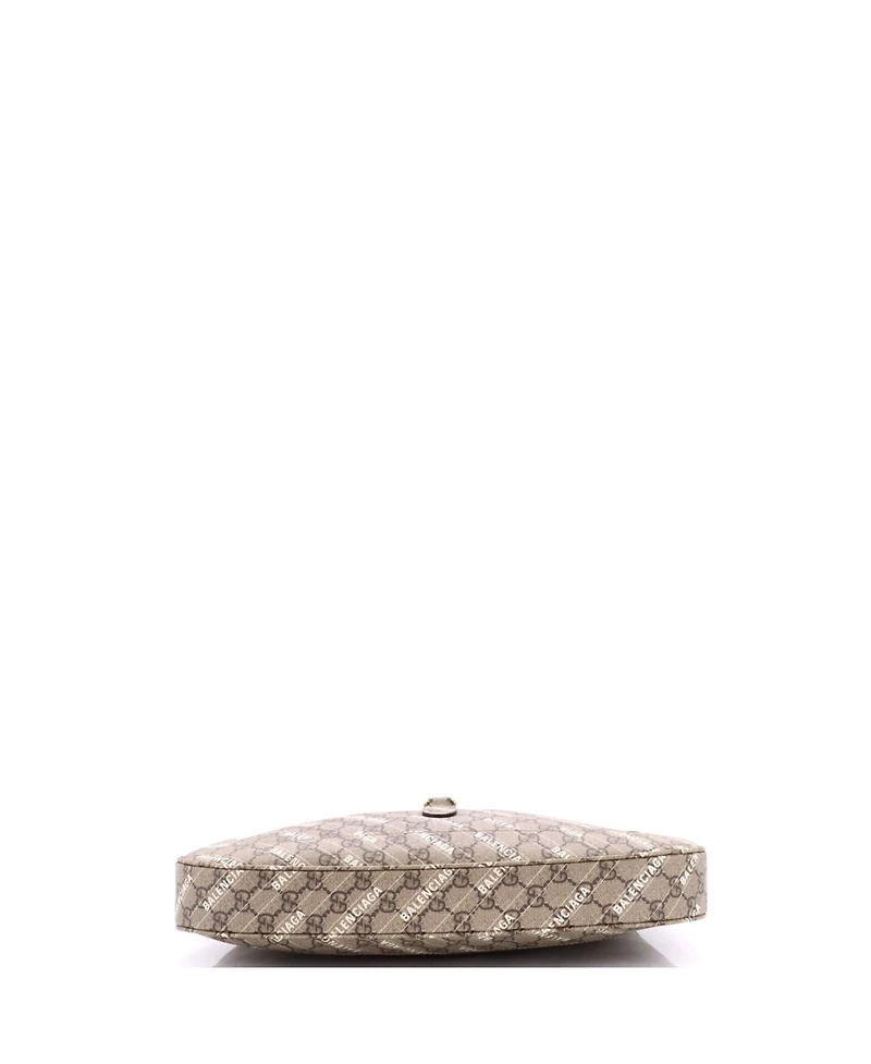 Pre-Owned Gucci Medium x Balenciaga The Hacker Project Jackie 1961 Hobo Gg Coated Canvas