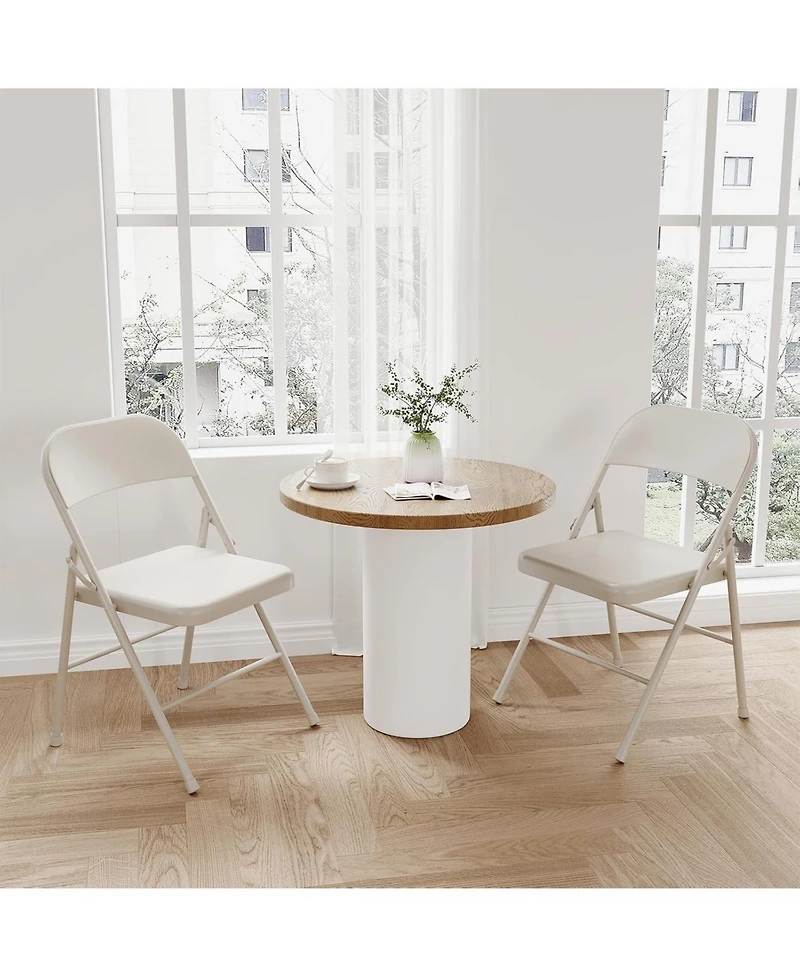 gaomon Folding Chairs Set of 2 Metal and Hold Up to 350 Pounds Foldable for Outdoor Indoor, Lightweight Chair