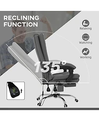 Boyel Living Vibration Massage Office Chair with Heat and Footrest