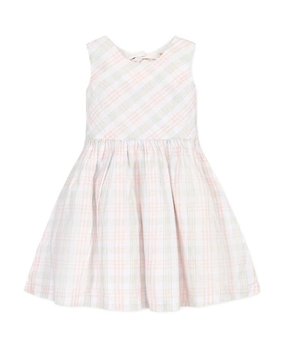 Hope & Henry Little and Big Girls' Organic Stretch Poplin Button Back Party Dress
