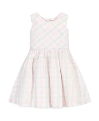 Hope & Henry Little and Big Girls' Organic Stretch Poplin Button Back Party Dress