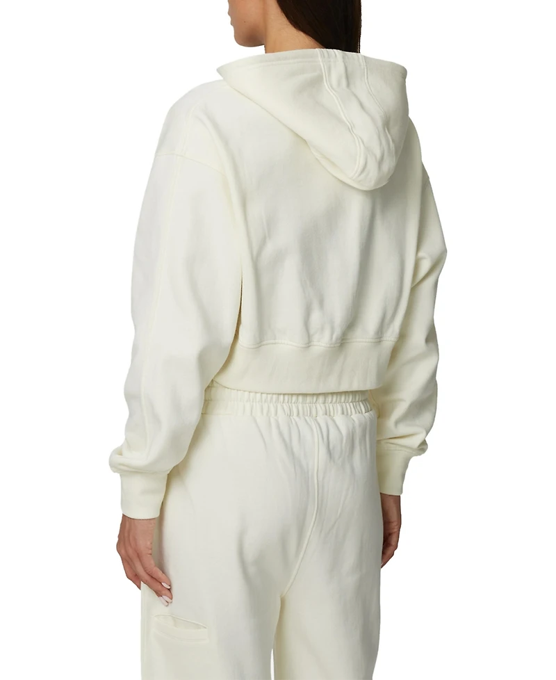 Good For Nothing Women's Cropped Zipped Halftone Hoodie