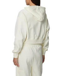 Good For Nothing Women's Cropped Zipped Halftone Hoodie