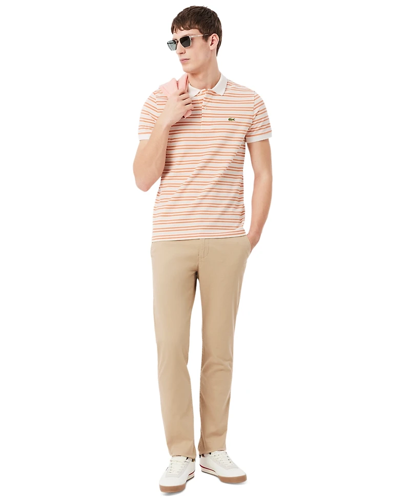 Lacoste Men's Classic Fit Striped Pique Polo Shirt