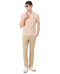 Lacoste Men's Classic Fit Striped Pique Polo Shirt