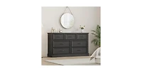 gaomon 7 Drawer Dresser for Bedroom, 55'' Wide Wooden Dressers with Metal Handle