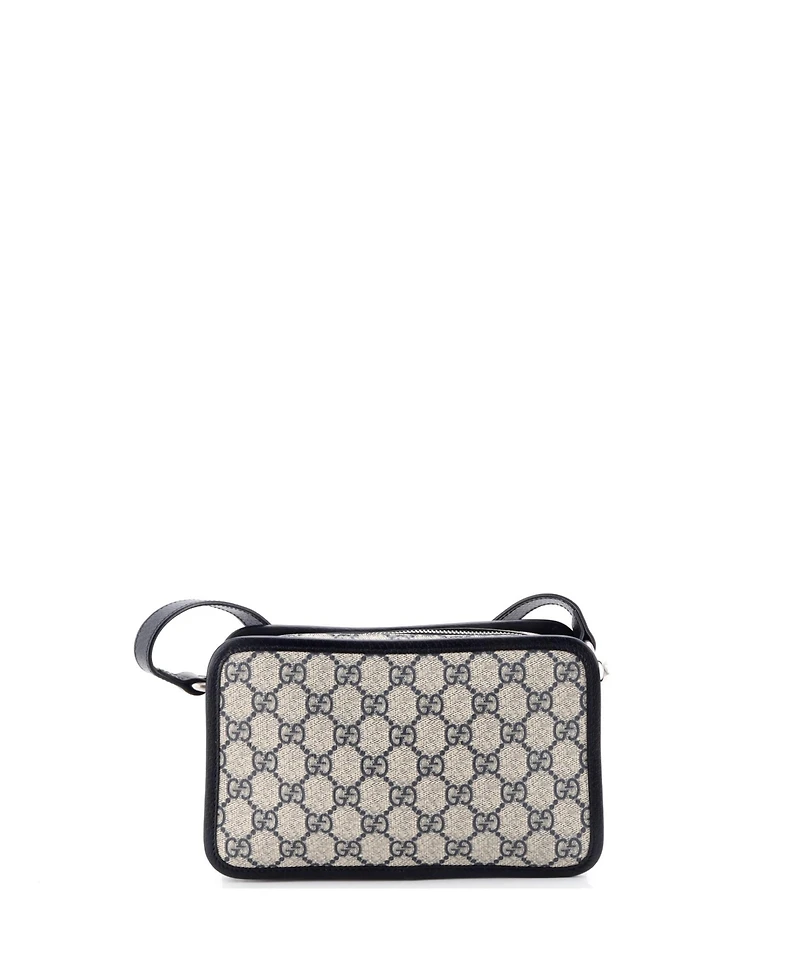 Pre-Owned Gucci Mini Interlocking G Patch Camera Bag Gg Coated Canvas