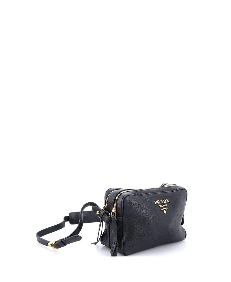 Pre-Owned Prada Medium Double Zip Camera Bag Vitello Phenix