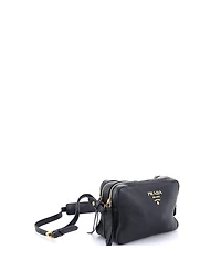 Pre-Owned Prada Medium Double Zip Camera Bag Vitello Phenix