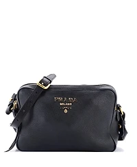 Pre-Owned Prada Medium Double Zip Camera Bag Vitello Phenix