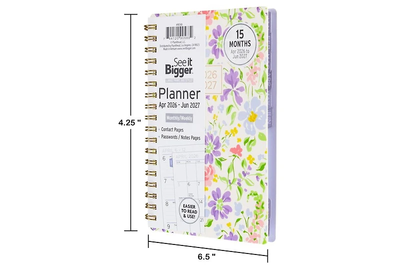 See It Bigger Small 15 Monthly Weekly Planner