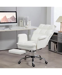 Boyel Living Executive Pu Leather Office Chair with Footrest and Recline