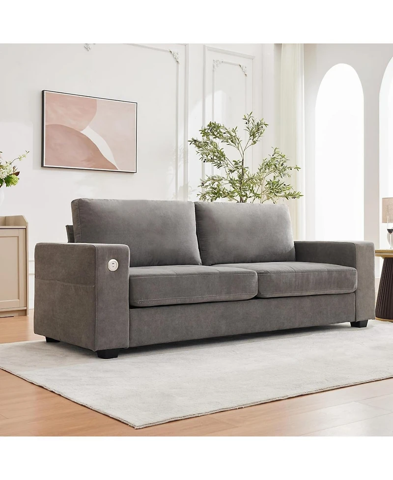 gaomon 90" Oversized Mid-Century Chenille Cloud Couch