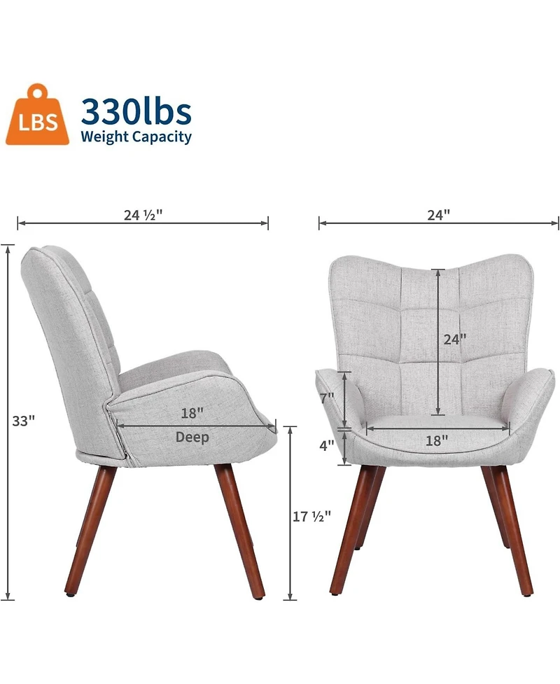 gaomon Modern Upholstered Chairs for Dining Table,Mid Century Faux Leathern Kitchen with Metal Legs,Farmhouse High Back Dinning Chair