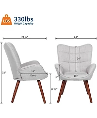 gaomon Modern Upholstered Chairs for Dining Table,Mid Century Faux Leathern Kitchen with Metal Legs,Farmhouse High Back Dinning Chair