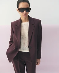 Mango Women's Lyocell Suit Blazer