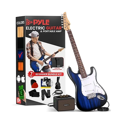 Pyle St Style 6-String Electric Guitar Kit with 5W Amplifier