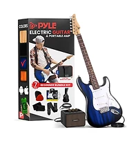 Pyle St Style 6-String Electric Guitar Kit with 5W Amplifier