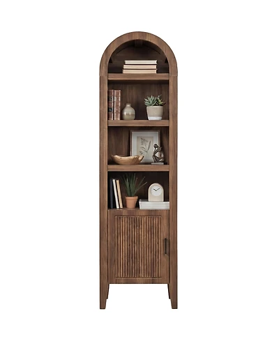 Best Choice Products 72" Tall Narrow Storage Cabinet w/ Adjustable Shelves, 4-Tier Modern Arched Bookcase - Narrow