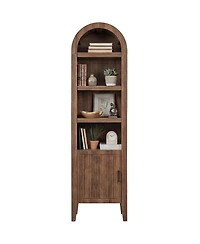 Best Choice Products 72" Tall Narrow Storage Cabinet w/ Adjustable Shelves, 4-Tier Modern Arched Bookcase - Narrow