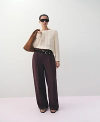 Mango Women's Low-Rise Lyocell Pants