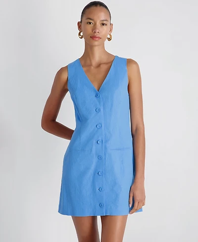 French Connection Women's V-Neck Sleeveless Mini Dress
