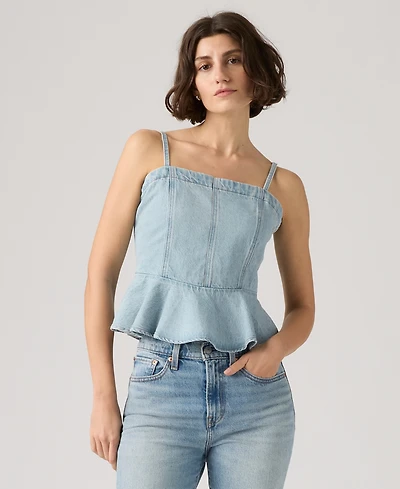 Levi's Women's Anderson Sleeveless Cotton Flounce Top