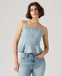 Levi's Women's Anderson Sleeveless Cotton Flounce Top