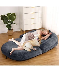 gaomon Human Giant Dog Bed for People Adult, Foldable Lazy Sofa Bed for Men Women and Pets