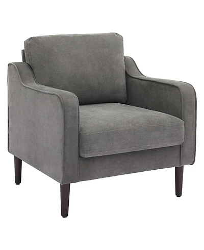 gaomon Mid-Century Modern Accent Chairs,Modern Linen Fabric Armchair for Living Room,Comfy Sofa Chairs with Scooped Arms