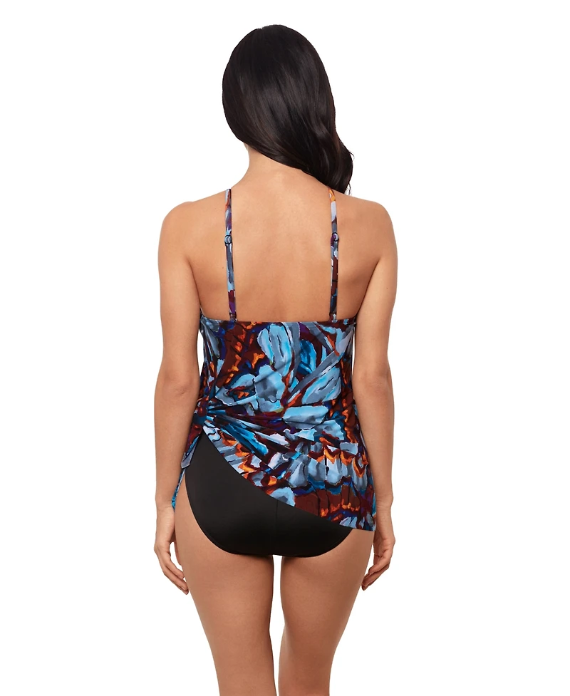 Magicsuit Women's Printed High-Neck Underwire Swim Cover-Up Dress
