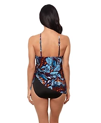 Magicsuit Women's Printed High-Neck Underwire Swim Cover-Up Dress