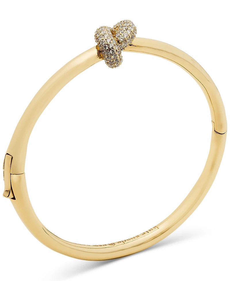 kate spade new york Silver Plated Pave Hinge Bangle Bracelet